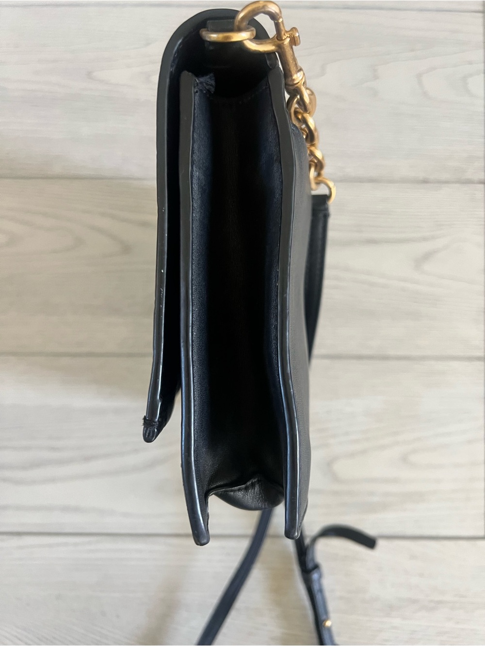 Tory Burch Fleming Quilted Convertible Shoulder Bag - Black - Picture 6 of 13